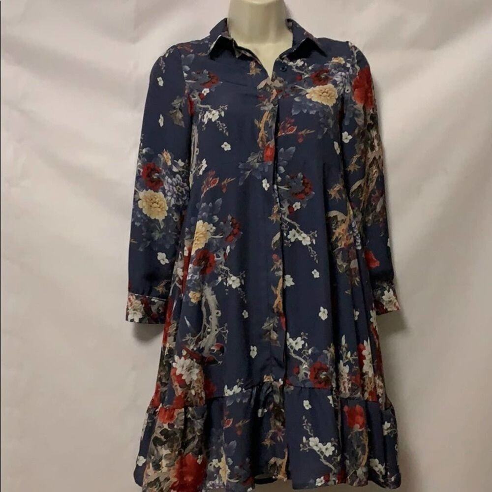 FRACOMINA FLORAL FIT & FLARE DRESS NO SIZE TAG